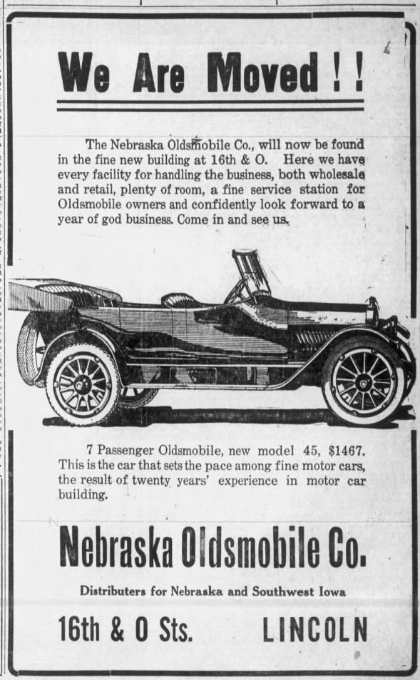 Oldsmobile moves into Strode Building